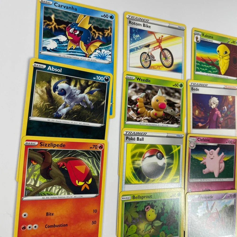 Pokemon Card Lot 15ct Absol Clefable Bellsprout Japanese Gastly TCG Bundle